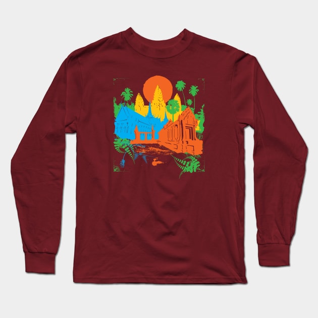 Kingdom of Cambodia Long Sleeve T-Shirt by PeregrinusCreative